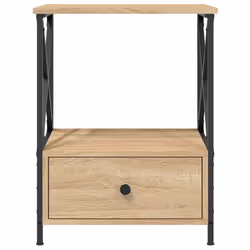 VidaXL 826086 Table de nuit et table de chevet Chêne - Vue supplémentaire 6
