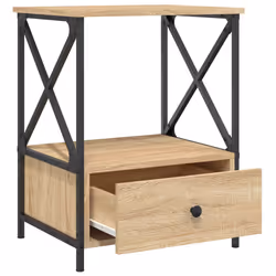 VidaXL 826086 Table de nuit et table de chevet Chêne - Vue supplémentaire 7