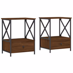 VidaXL 826092, Chêne, Fer, Bois, 500 mm, 410 mm, 650 mm, 2 pièce(s)