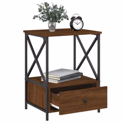VidaXL 826092 Table de nuit et table de chevet Chêne - Vue supplémentaire 4