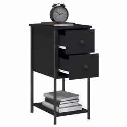 VidaXL 826093 Table de nuit et table de chevet Noir - Vue supplémentaire 4
