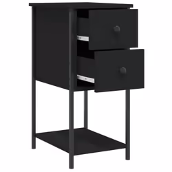 VidaXL 826093 Table de nuit et table de chevet Noir - Vue supplémentaire 5