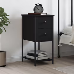 VidaXL 826094 Table de nuit et table de chevet Noir
