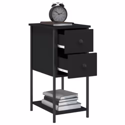 VidaXL 826094 Table de nuit et table de chevet Noir - Vue supplémentaire 4