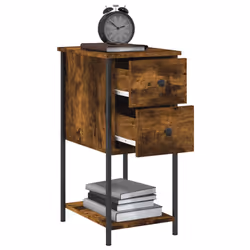VidaXL 826098 Table de nuit et table de chevet Chêne - Vue supplémentaire 5
