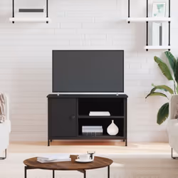 Ce meuble TV classique est un supplément pratique et accrocheur à votre intérieur. Matériau durable : le bois d'ingénierie es ...