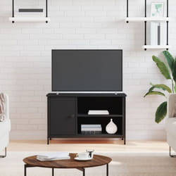 Vidaxl - Meuble tv Noir 80x40x50 cm Bois d'ingénierie