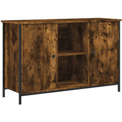 vidaXL Meuble TV chêne fumé 100x35x65 cm bois d'ingénierie