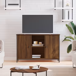 Ce meuble TV classique est un supplément pratique et accrocheur à votre intérieur. Matériau durable : le bois d'ingénierie es ...