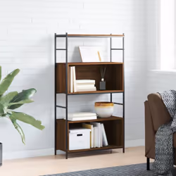 Crée un espace de rangement supplémentaire dans votre maison ou bureau avec cette bibliothèque ! Matériau durable : l'étagère ...