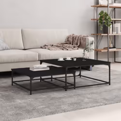 Description générale Ces 2 tables basses gigognes sont l'alternative parfaite pour les petits appartements ou les espaces lim ...