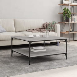 vidaXL Table basse sonoma gris 80x80x40 cm bois dingénierie 832841