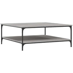 Table basse sonoma gris 100x100x40 cm bois d'ingénierie