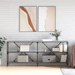 Ajoutez une touche d'élégance à votre entrée, salon ou couloir avec cette table console élégante. Matériau durable : la table ...