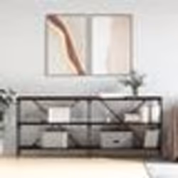 vidaXL Table console chêne marron 180x30x75 bois d'ingénierie et fer