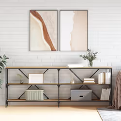 Ajoutez une touche d'élégance à votre entrée, salon ou couloir avec cette table console élégante. Matériau durable : la table ...