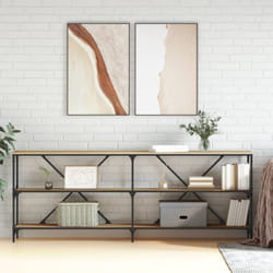 Vidaxl - Table console chêne sonoma 200x30x75cm bois d'ingénierie et fer