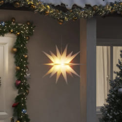 vidaXL Lumières de Noël LED pliable 3 pcs Blanc