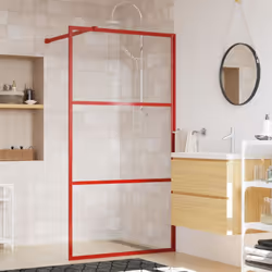 Apportez une nouvelle apparence esthétique à votre salle de bain avec ce mur de douche moderne en verre ESG! Matériau de qual ...