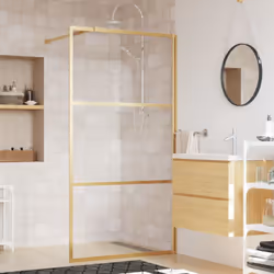 Apportez une nouvelle apparence esthétique à votre salle de bain avec ce mur de douche moderne en verre ESG! Matériau de qual ...