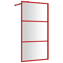 Vidaxl - Paroi de douche avec verre esg transparent rouge 115x195 cm