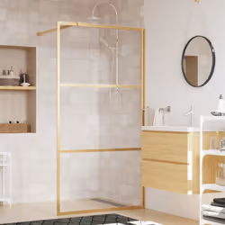 Apportez une nouvelle apparence esthétique à votre salle de bain avec ce mur de douche moderne en verre ESG! Matériau de qual ...
