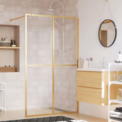 Apportez une nouvelle apparence esthétique à votre salle de bain avec ce mur de douche moderne en verre ESG! Matériau de qual ...