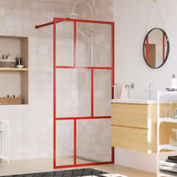 Apportez une nouvelle apparence esthétique à votre salle de bain avec ce mur de douche moderne en verre ESG! Matériau de qual ...
