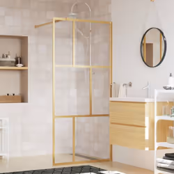 Apportez une nouvelle apparence esthétique à votre salle de bain avec ce mur de douche moderne en verre ESG! Matériau de qual ...