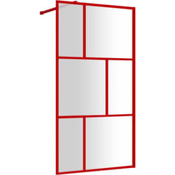 Vidaxl - Paroi de douche avec verre esg transparent rouge 115x195 cm