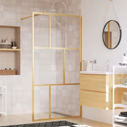 Apportez une nouvelle apparence esthétique à votre salle de bain avec ce mur de douche moderne en verre ESG! Matériau de qual ...
