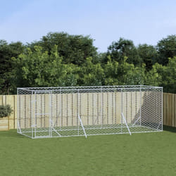 Vidaxl - Chenil d'extérieur pour chiens argenté 6x2x2 m acier galvanisé