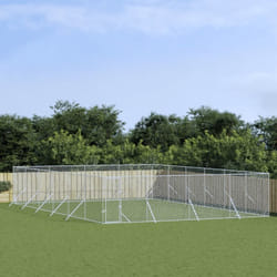 Vidaxl - Chenil d'extérieur pour chiens argenté 8x12x2 m acier galvanisé