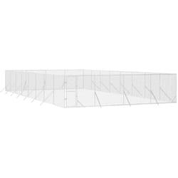 Vidaxl - Chenil d'extérieur pour chiens argenté 8x16x2 m acier galvanisé