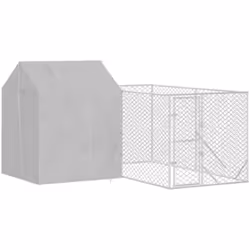 Ce chenil d'extérieur pratique et spacieux avec toit est un choix parfait comme enclos extérieur pour garder vos animaux de c ...