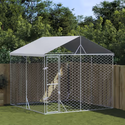 Ce chenil d'extérieur pratique et spacieux avec toit est un choix parfait comme enclos extérieur pour garder vos animaux de c ...