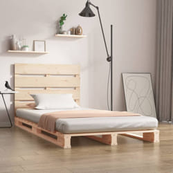 vidaXL Cadre de lit 90x190 cm Bois de pin massif Simple - 90 x 190 cm