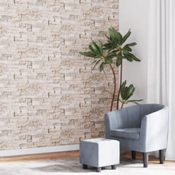 vidaXL Papier peint 3D aspect de pierre gris beige 10x0,53 m non tissé