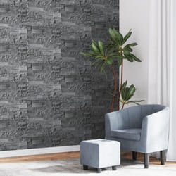 Vidaxl - Papier peint 3D aspect de pierre noir 10x0,53 m non tissé