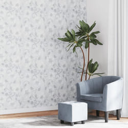 Vidaxl - Papier peint 3D motif de fleur gris 10x0,53 m non tissé