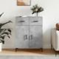 vidaXL Buffet gris béton 69,5x34x90 cm bois d'ingénierie