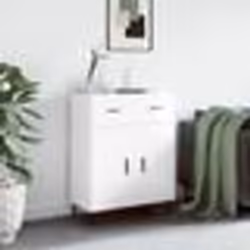 vidaXL Buffet Blanc brillant 69,5x34x90 cm Bois d'ingénierie