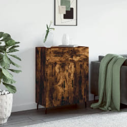 vidaXL Buffet chêne fumé 69,5x34x90 cm bois d'ingénierie