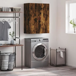 vidaXL Armoire murale chêne fumé 69,5x34x90 cm
