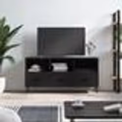 vidaXL Meuble TV noir 102x36x50 cm bois d'ingénierie