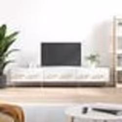 vidaXL Meuble TV blanc 150x36x30 cm bois d'ingénierie