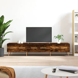 vidaXL Meuble TV chêne fumé 150x36x30 cm bois d'ingénierie