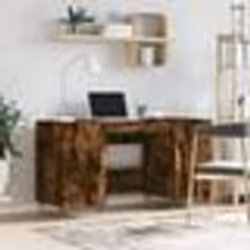 vidaXL Bureau chêne fumé 140x50x75 cm bois d'ingénierie