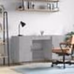 vidaXL Bureau gris béton 140x50x75 cm bois d'ingénierie