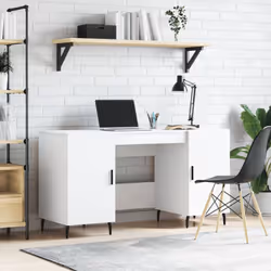 Apportez un air de charme élégant à votre espace de travail ou d'étude avec ce bureau pratique ! Matériau durable : le bois d ...